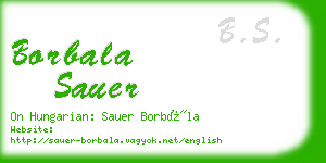 borbala sauer business card
